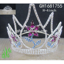 New designs rhinestone royal accessories rhinestone custom crystal pageant crown